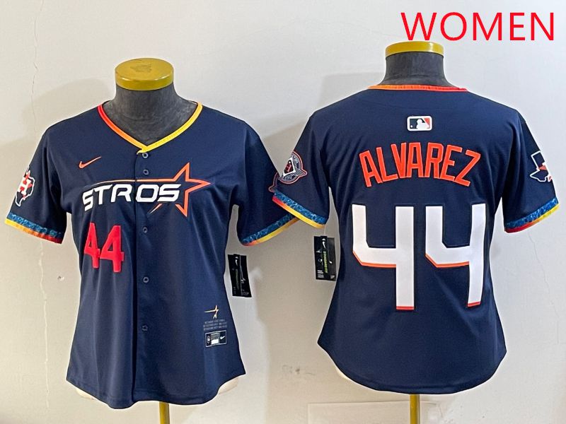 Women Houston Astros #44 Alvarez Drak Blue Fourth generation Joint Name 2025 Nike MLB Jersey style 5
